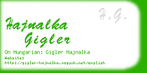 hajnalka gigler business card